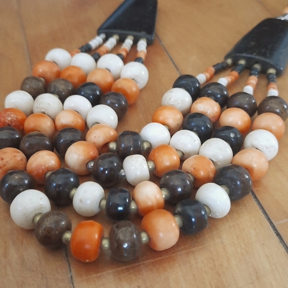 VINTAGE BONE BEAD NECKLACE - Picture 4 of 6